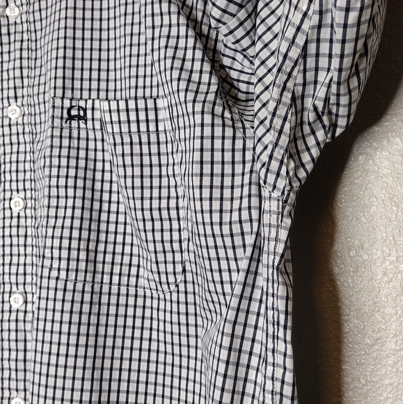 Cinch Men's Gingham Print Western Rodeo Cowboy Casual Button Down Shirt Sz L - Picture 10 of 12